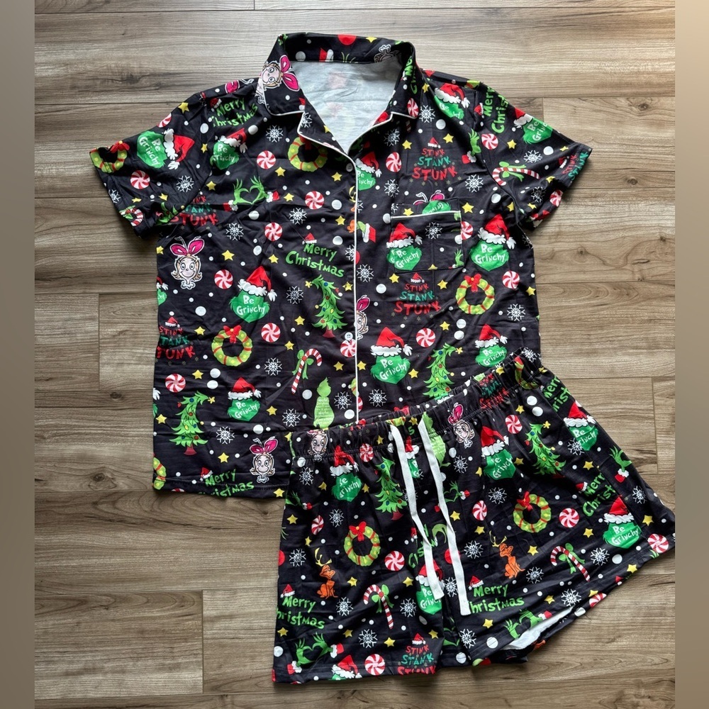 PAJAMAS Women’s Size XL Christmas Holiday Grinch Whoville Cindy Lou Who NEW